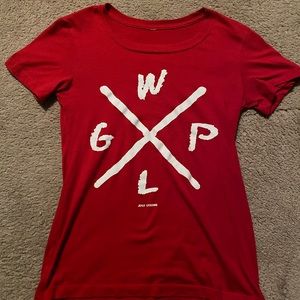 Girls Who Powerlift “Leg Day” Red T-Shirt - Women’s Size M